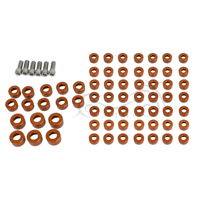 Unbranded Orange Engine Bolt Topper Caps Cover For Harley Touring