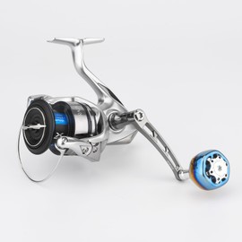 Gomexus 2.8 inches (70 mm) Handle for Shimano Daiwa Spinning Reel, One-piece Construction, Super Duralumin, with Titanium Power Knob
