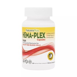 Naturesplus Hema Plex Iron 60 Count High Potency Chelated Iron Supplement