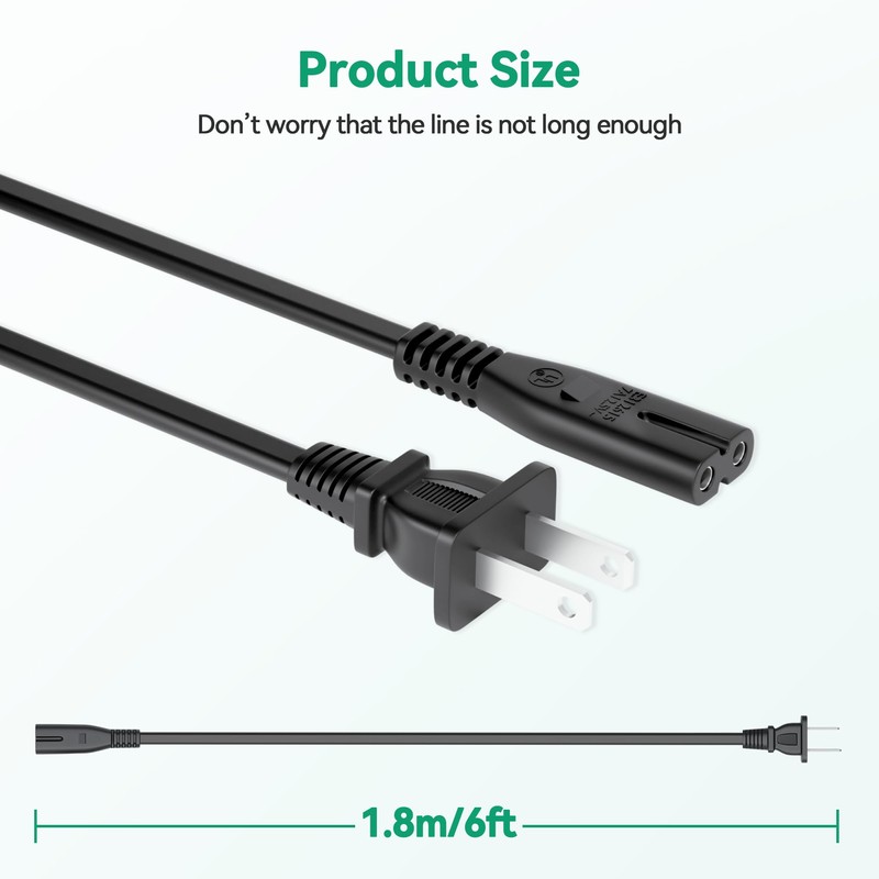 FITE ON AC Power Cord Compatible with YOSUDA Under Desk