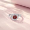 INFUSEU January Birthstone Ring Red Stone Garnet Rings for Women