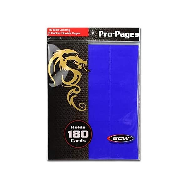 BCW Supplies Blue Double-Sided 9-Pocket Pages Holder (10-Pack)