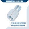 Hihaha 8mm LH to 10mm LH Rearview Mirrors Adapter for