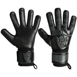 Keeperking Goalkeeper Gloves Children Youth Adults Football Gloves without Fingersave 4 mm Forehand (5, Black)