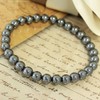 [One & Only Jewelry] Terahertz Mineral 6mm Bracelet Bangle Natural