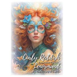 Curly Reddish Lenormand: Lenormand Orakel Karten für Anfänger von Mathie und seinen Angelical Guie, sehr intuitiv, mit Videokurs, Schlüsselwörtern in Spanisch, Englisch und Französisch