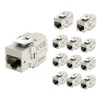 Tecmojo CAT6 Shielded keystone jack Gigabit, 12 Pack