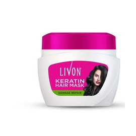 Livon Hair Mask Damage Repair | Repairs Damage, Controls Frizz | Infused with Keratin for Stronger, Smoother, Shinier Hair | 15.2 Fl Oz