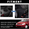 RULLINE Car Armrest Console Storage Box Rotatable Black Leather Center