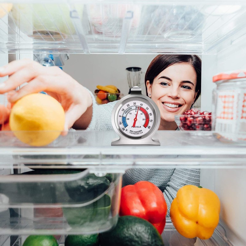 LSW.Giriccn 2 Pack Refrigerator Thermometer, -30~30°C/-20~80°F, Classic Fridge Analog Thermometer