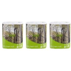 (3 PACK) - Suma - Ecoleaf 3 Ply Kitchen Towel | Twin roll packpack | 3 PACK BUNDLE
