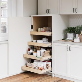 Pull Out Drawer (Side Mounting) 3" Height 27" Wide W/Drawer Slides - (19.8125" Depth) – Baltic Birch Pull Out Home Cabinet Organizer – Slide Out Shelves