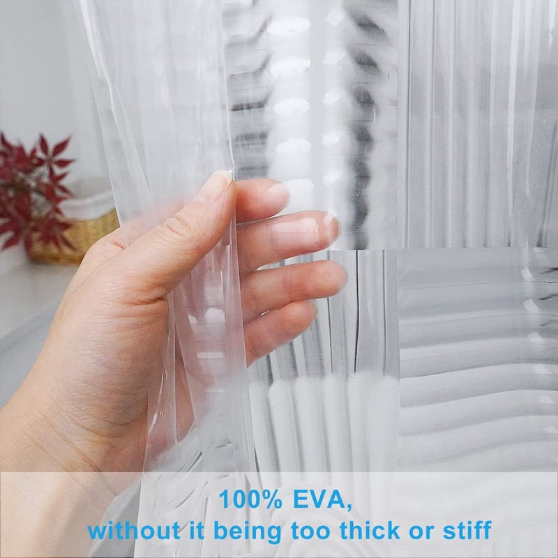 EurCross 72 x 84 inch Extra Long Clear Shower Curtain