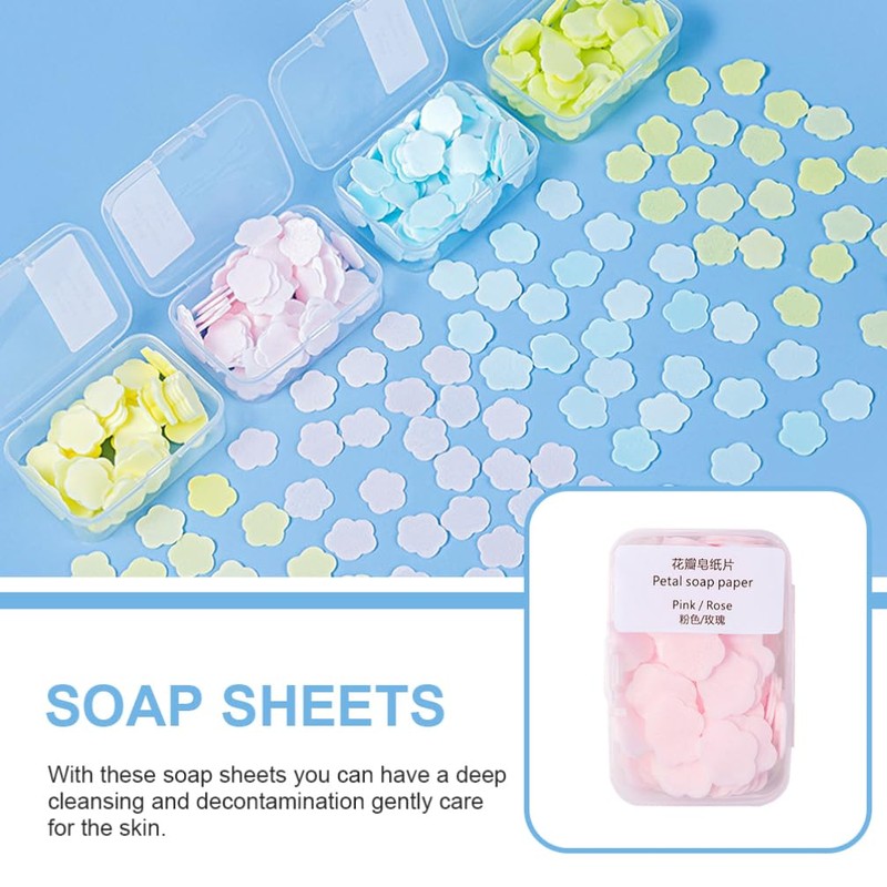 Healeved 16 Boxes of Portable Travelling Soap Flakes Outdoor Hand