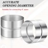 Hicarer 2 Pcs 4 Inch Galvanized Steel Duct Connector, Dryer