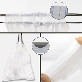 Small Trash Bag, 1.2 Gallon Trash Bags With Drawstring Trash can Liners for Bedroom Home Kitchen 75 Counts, Black