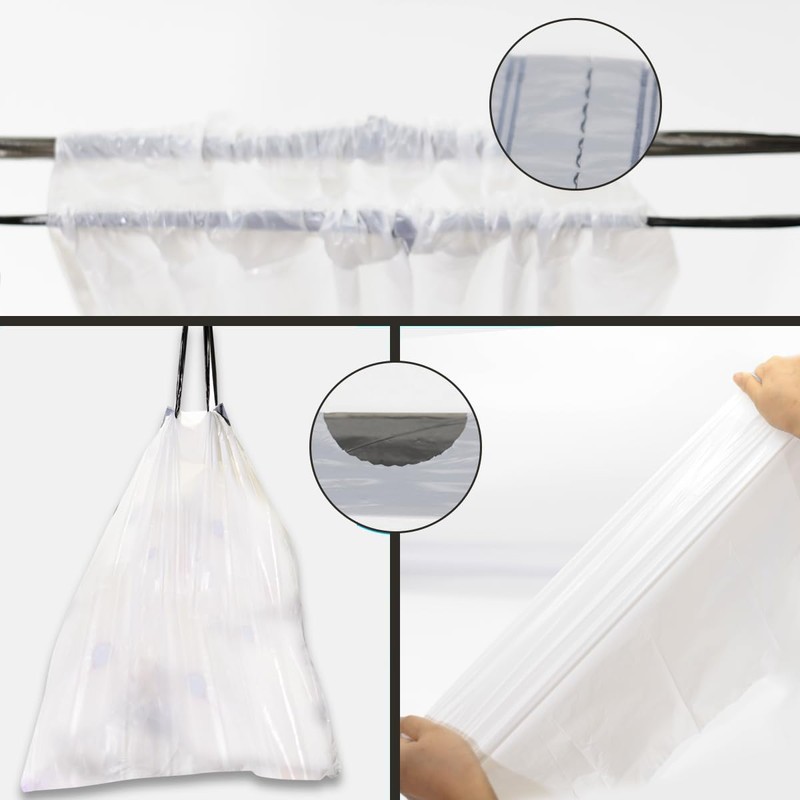 Small Trash Bag, 1.2 Gallon Trash Bags With Drawstring Trash