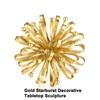 Retrome 6.7" Decorative Metal Starburst Tabletop Shelf Sculpture Accent, Gold