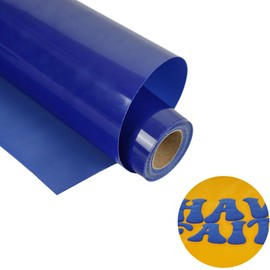 FUNKAKA Blue Puff Heat Transfer, 12" x 5ft 3D Puff Iron on Vinyl for T-Shirt, Compatible with All Cutter Machines Easy to Cut & Weed for Heat Vinyl Design