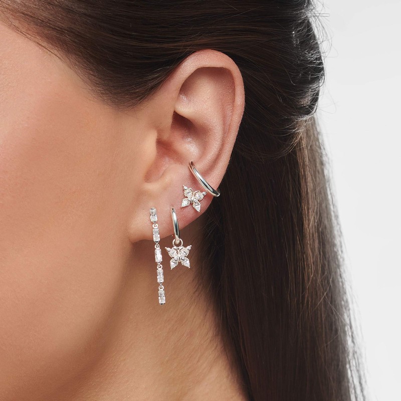 Thomas Sabo Single Earring 925 Sterling Silver H2184, Sterling Silver,