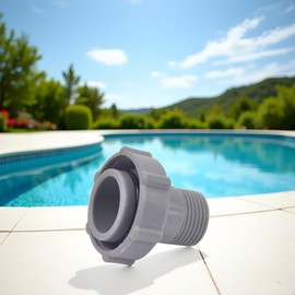 1Pc Gray Swimming Pool Hose Drain Fitting Connector For P6A1420 P6D1420 P6H1420 P6D1420ASS16 F4D019B-03B Leakfree Connection Pool Water Drainage System Small Appliance Parts and Accessories(1.5 inch)