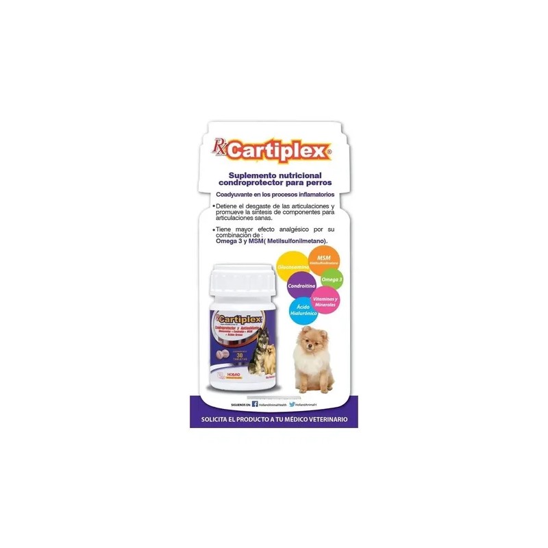 Cartiplex 30 Tabs Holland Condroprotector Perro