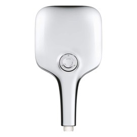 Grohe 26582000 Rainshower SmartActive 130 Cube Hand Shower (Water-Saving, 3 Jet Types, Universal Mounting System, Jet Switch at the Push Button), Square, Chrome
