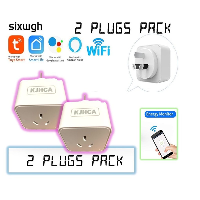 Smart Plug, Wi-Fi Enabled, Voice Control - 2 Pack, Alexa,