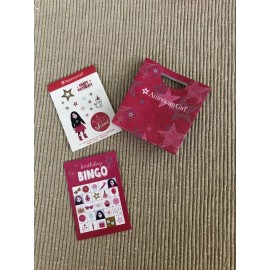 American Girl gift shopping bag mini stickers happy birthday game 18" doll NEW