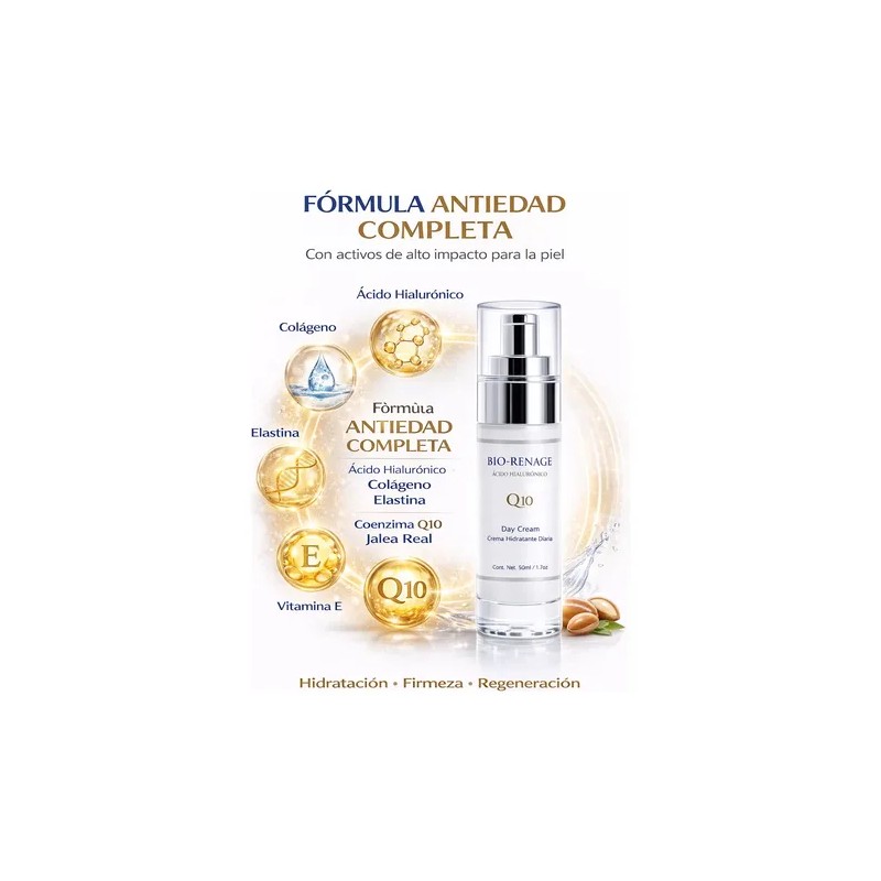Crema Facial Antiarrugas Mujer Hidratante Reafirmante 50ml