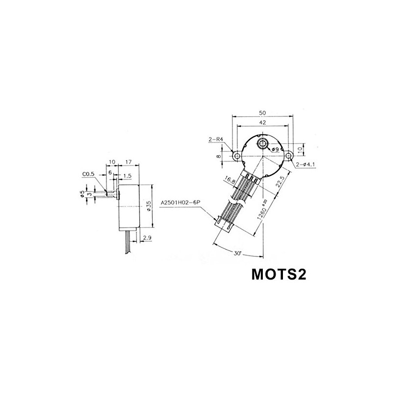 12VDC STEPPER MOTOR 60mA