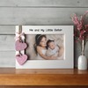 Me and My Little Sister White Photo Frame Gift Pink