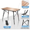 VILLEY Portable Camping Table w/Adjustable Legs Blue/Green/Gol - Gold