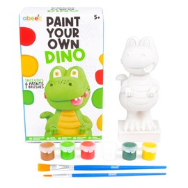 abeec Paint Your Own Dinosaur - Kids Painting Set - Dinosaur Toys - Dinosaur Gifts Contains; Paint Your Own Dinosaurs, Paint Set & Paint Brush - Painting Sets for Children