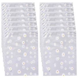 GSHLLO 20 Pcs 30 x 40cm Reusable Ziplock Pouches Travel Clothes Storage Bags Clear Plastic Hospital Pouches Waterproof Luggage Organiser Pouches Transparent Flower Maternity Bags