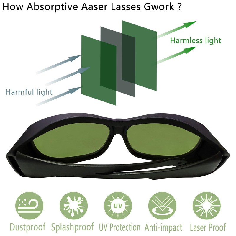 Laser Safety Glasses Red Light Therapy Goggles UV Blocking Laser