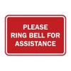 Signs ByLITA Classic Framed Please Ring Bell For Assistance Wall