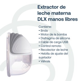 Bebesit Extractor de Leche Hands-Free LX Manos Libres, Portátil y Recargable, Simulación Natural de Succión con 10 Bolsas de Almacenamiento de 200 ml, Previene Mastitis, Fácil de Usar para Lactancia Cómoda y Segura