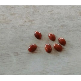 The Slippery Pearl 10 Tiny Gold Sand Oval Cabochons Domed Tiny Flatbacks Burnt Orange Flat 7x5mm