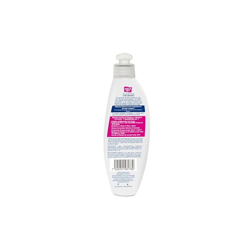 Aqua Net® Silica en Leche +Crecimiento 120mL