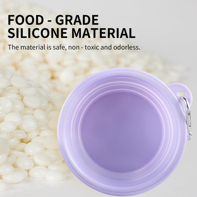 Collapsible Dog Bowls 2-Pack, Portable Travel Dog Bowl with Carabiner,