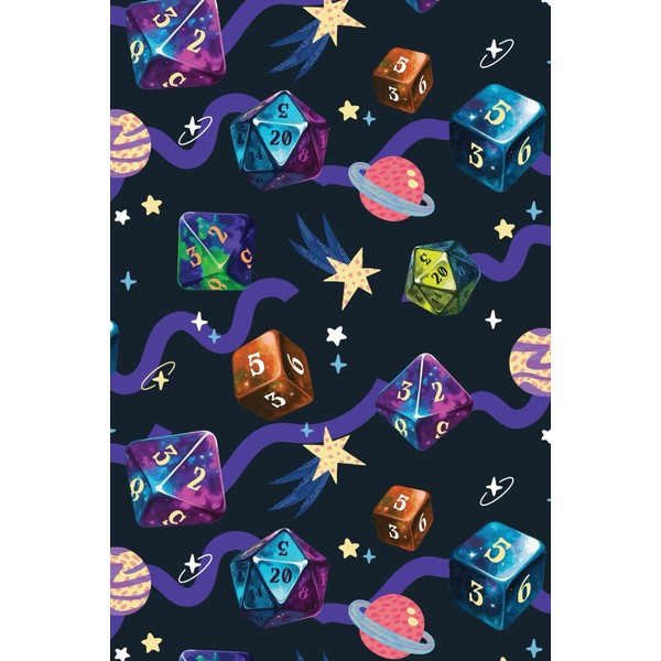 Dice Themed Notebook: Space Dungeon Dice Notebook, Classic Board Game