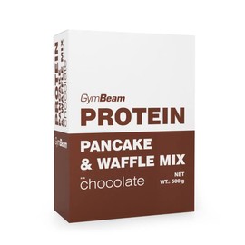 GymBeam GymBeam Protein Pfannkuchen & -Waffel Mix - 500 g, leckere vorgefertigte Protein-Backmischung mit Molkenkonzentrat, hoher Proteingehalt, gute Ballaststoffquelle (500 g, Schokolade)