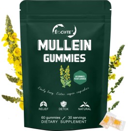  Mullein Leaf Extract Gummies for Lung Cleanse, Extra Strength 10000 MG US 