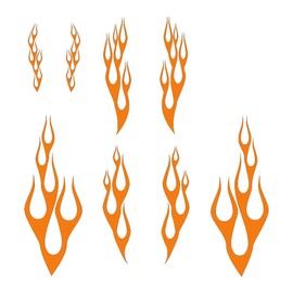 Wild Dingos LLC Flame Kit Style 1 Golf Cart ATV Large Vinyl Decal Sticker Orange