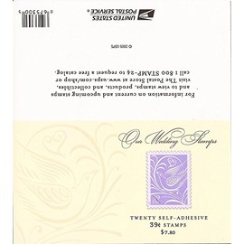 Scott 3998 Our Wedding, Purple - Sheet of Twenty 39c Stamps