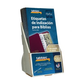 Tabbies 20 Pack with Display Large Print Gold-Edged Spanish Bible Indexing Tabs, Old & New Testaments, 84 Gold-Edged Tabs - 48355