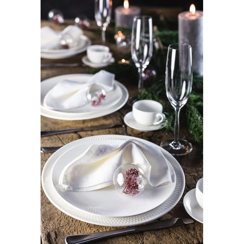 White Basics Diamonds Tea Cup & Low Saucer