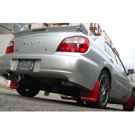 FASTMODZ Rally Armor MF1-UR-RD/WH Compatible with 02-07 Subaru WRX/STI/RS/2.5i (Wagons req mod) UR Red Mud Flap with White Logo