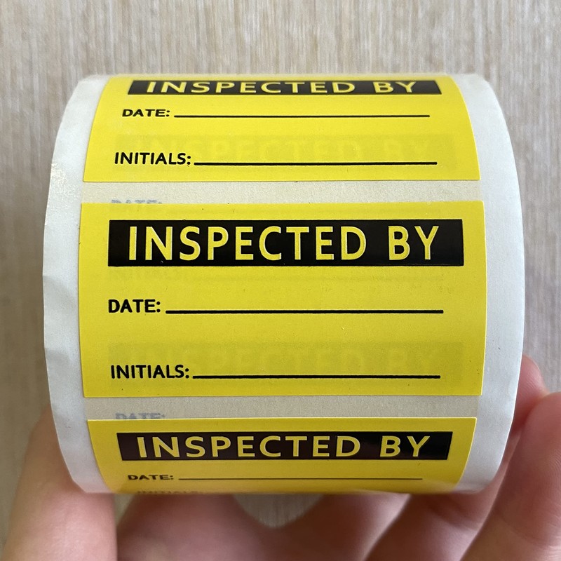 Inspected by Stickers,Quality Control Inventory Labels for Company,2X1 Inch,500 Pcs